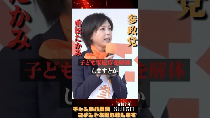 【女性版参政党神谷宗幣がこちら❗消費税廃止❗・こども家庭解体❗国民の望む政策をやれ💢】 #参政党