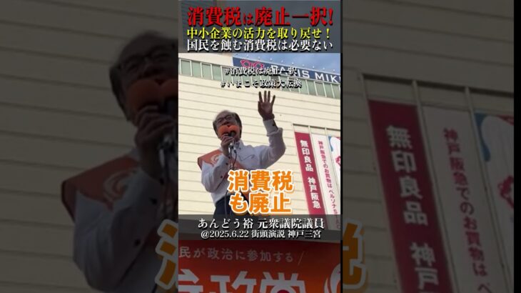 消費税廃止で賃金が上がる！中小企業は復活する！ #いまこそ政策大転換 #消費税は廃止一択 #あんどう裕 #安藤裕 #見てちょうダイナ #政府の赤字はみんなの黒字