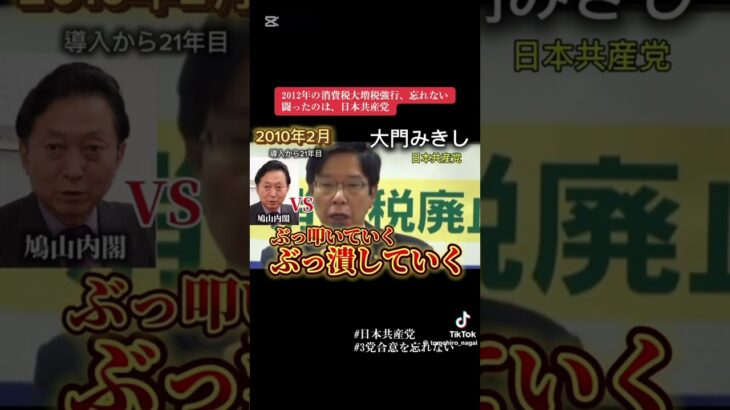 日本共産党は減税ガチ勢（導入当初から一貫して消費税反対してるぞっ）#日本共産党　#消費税　#自民党　#公明党　#立憲民主　#国民民主　#維新