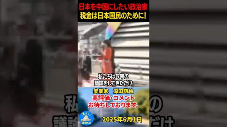 【深田萌絵】日本を中国にしたい政治家！税金は日本のために使ってくれ！！#深田萌絵 #政治 #減税