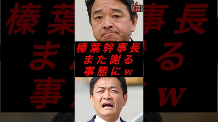 榛葉幹事長、また謝る事態にw #税金 #政治 #自民党 #国民民主党 #玉木雄一郎 #榛葉賀津也