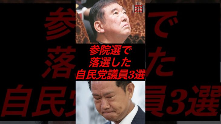 参院選で落選した自民党議員3選　#政治 #税金 #自民党 #石破 #参院選 #二階俊博