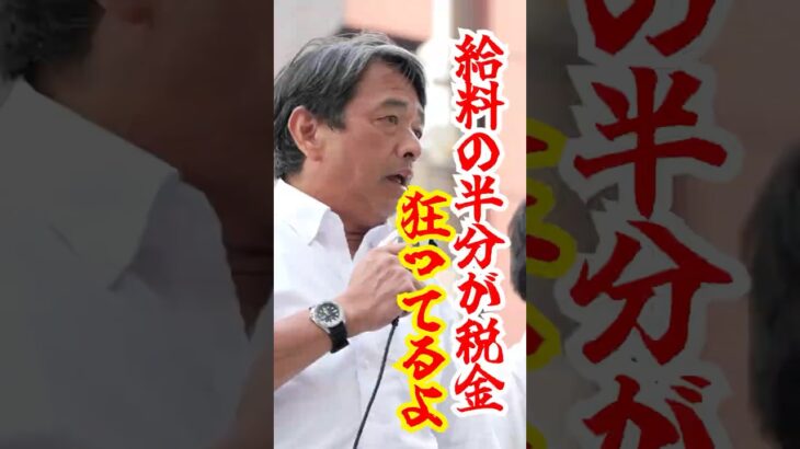 【もう限界】給料の半分が税金って狂ってる！#shorts  #国民民主党 #榛葉賀津也