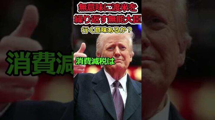 大臣が税金でアメリカ旅行!?⇒渡米してもトランプに合えない男 #shorts #トランプ #アメリカ #旅行 #自民党 #日本 #消費税