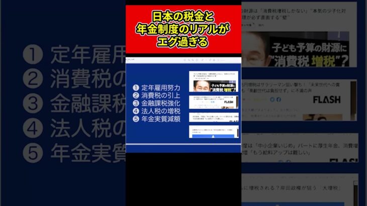 日本の税金と年金制のリアルがヤバ過ぎた【竹花貴騎】【切り抜き】#shorts