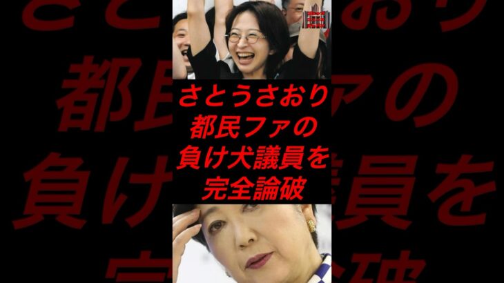 さとうさおり、都民ファの負け犬議員を完全論破 #政治 #税金 #さとうさおり #都民ファーストの会 #小池百合子