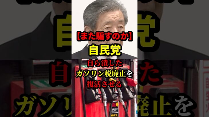 【また騙すのか】自民党自ら潰したガソリン税廃止を復活させる #自民党 #政治 #海外の反応 #wcjp