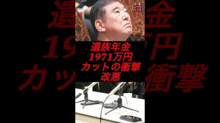 遺族年金、1971万円カットの衝撃改悪 #政治 #税金 #自民党 #石破 #遺族年金