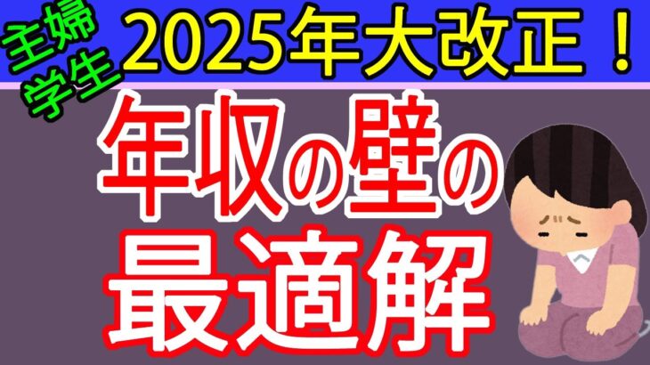 【2025年大改正】パート主婦・学生の年収最適解！税金と社会保険の新ルール