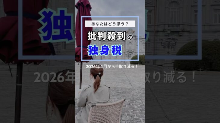【独身税💰】 2026年4月から増税❗️手取り減る！   #お金の勉強  #独身税  #税金  #社会保険料  #家計管理