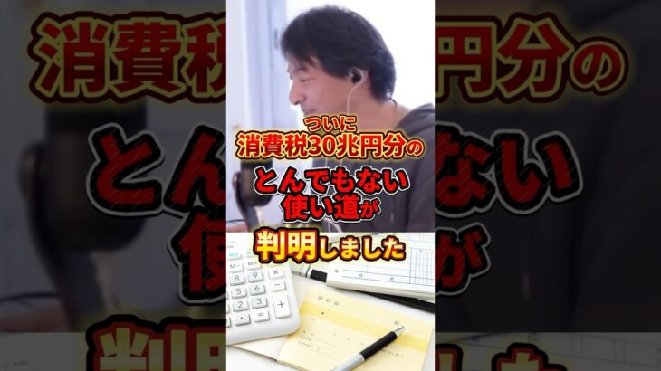 ついに消費税30兆円分のとんでもない使い道が判明しました#ひろゆき #政治 #消費税