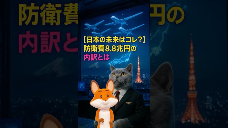 【税金の使い道】防衛費が過去最大の8 8兆円台へ。無人機を大量配備する本当の狙いとは。 #ニュース #猫 #防衛費 #税金 #無人機