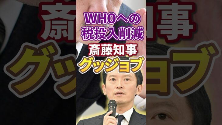 グッジョブ【兵庫県｜さいとう元彦】WH〇への税金投入中止【利権団体 消滅】日本人ファースト #shorts