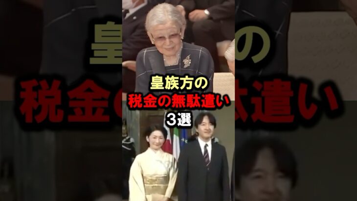 皇族方の税金の無駄遣い３選 #皇室 #shorts #美智子様