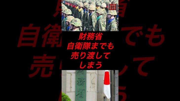 財務省、自衛隊までも売り渡してしまう #政治 #税金 #自民党 #財務省 #自衛隊