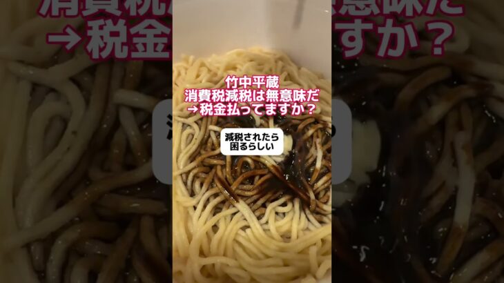 竹中平蔵「消費税減税は無意味だ」→税金払ってますか？
