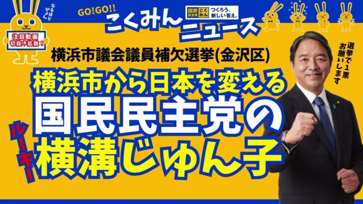 横浜市議会議員補欠選挙(金沢区) #国民民主党 #玉木雄一郎 #税金はどこから来た #横浜市 横浜金沢区から日本を元気に‼︎ 横溝じゅん子さんを応援します！