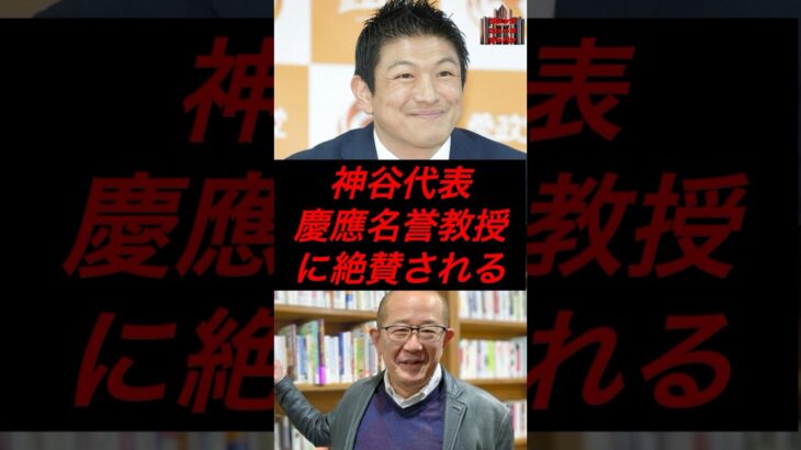 神谷代表、慶應名誉教授に絶賛される #政治 #税金 #参政党 #神谷宗幣 #慶應大学